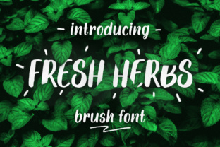 Fresh Herbs Font for Handmade Makers