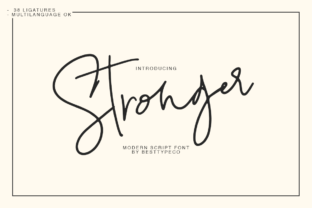 Stronger: A Handmade Script Font for Web Design